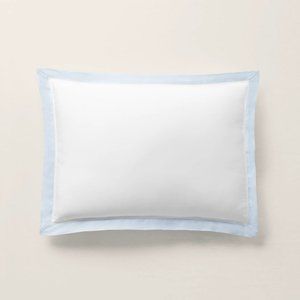 Ralph Lauren Organic Sateen Border Pillow Blue Hyacinth